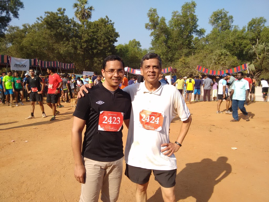 Dad n Son - Auroville Half Marathon 2015